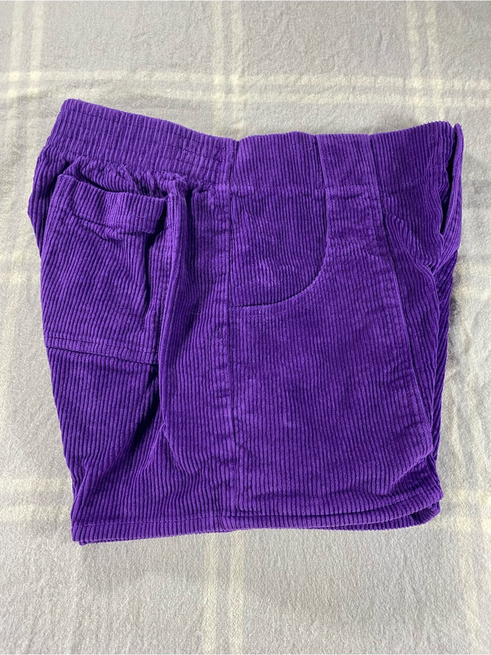 Hammies Corduroy High-Rise Shorts 32 in Plum Purple - Womens Fall Halloween - Picture 8 of 10